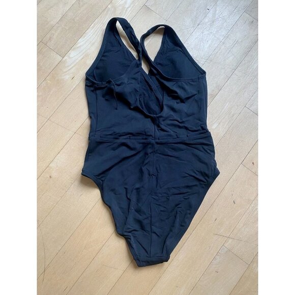 Robin Piccone "Emma" one-piece black womens BNWOT swimsuit sz 12 no belt - Picture 6 of 10